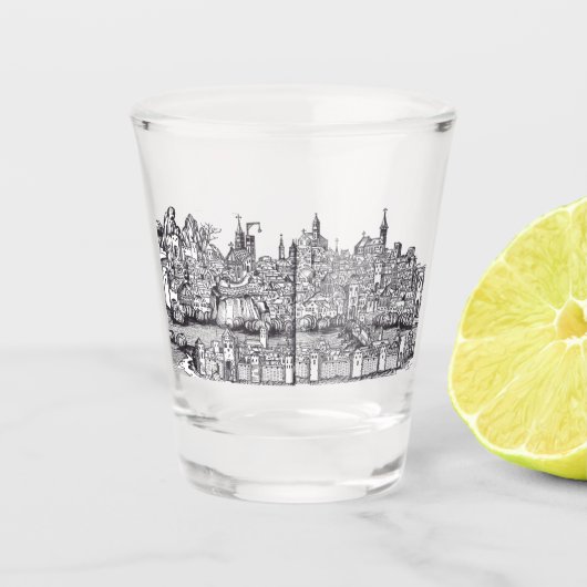 Bazel in het noordwesten van Zwitserland Shot Glas (Voorkant)