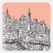 Bazel in het noordwesten van Zwitserland Vierkante Sticker (Voorkant)