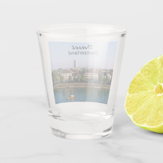 Bazel in Zwitserland Shot Glas (Achterkant)