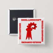 Bazel Landschaft Zwitserland Vierkante Button 5,1 Cm (Voorkant /achterkant)