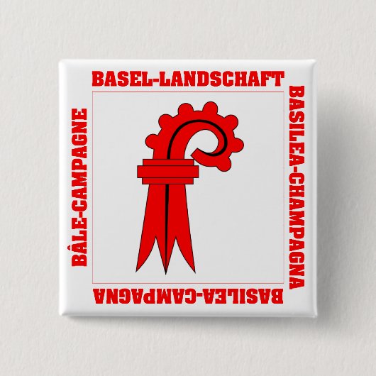 Bazel Landschaft Zwitserland Vierkante Button 5,1 Cm (Voorkant)