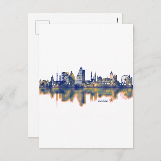 Bazel Skyline Feestdagenkaart (Voorkant / Achterkant)