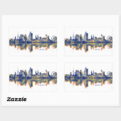 Bazel Skyline Rechthoekige Sticker (Vel)