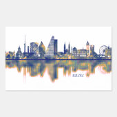 Bazel Skyline Rechthoekige Sticker (Voorkant)