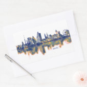 Bazel Skyline Rechthoekige Sticker (Envelop)