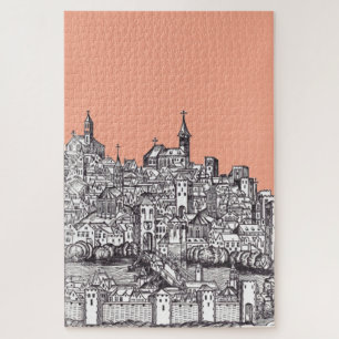 Bazel stad in het noordwesten van Zwitserland Legpuzzel