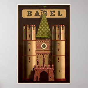 Bazel, Suisse, Spalentor, Reisposter Poster