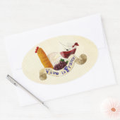 Bazel van de Franse Verdragen Ovale Sticker (Envelop)