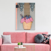 Bazel van de vlag - de wijngaard van Martha Canvas Afdruk (Insitu (Woonkamer))