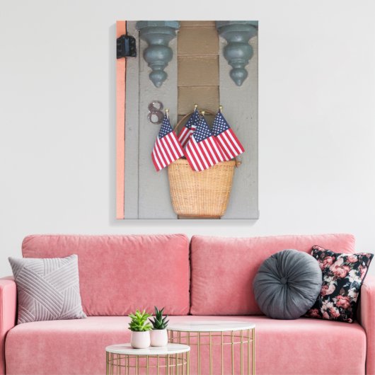 Bazel van de vlag - de wijngaard van Martha Canvas Afdruk (Insitu (Woonkamer))