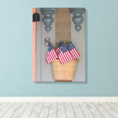 Bazel van de vlag - de wijngaard van Martha Canvas Afdruk (Insitu (Houten vloer))