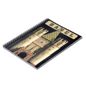 Bazel vintage-poster teruggezet notitieboek (Linkerzijde)