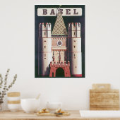 Bazel Vintage Travel Poster (Keuken)