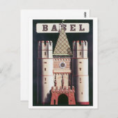 Bazel Vintage Travel Poster Briefkaart (Voorkant / Achterkant)