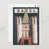 Bazel Vintage Travel Poster Briefkaart (Voorkant / Achterkant)
