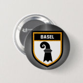 Bazel-vlag Ronde Button 5,7 Cm (Voorkant /achterkant)