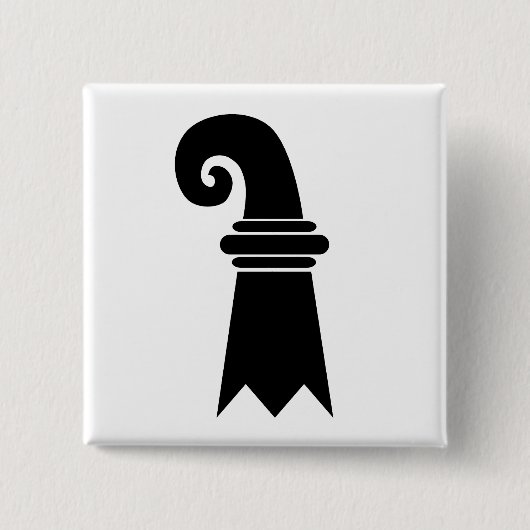 Bazel, vlag Zwitserland Vierkante Button 5,1 Cm (Voorkant)