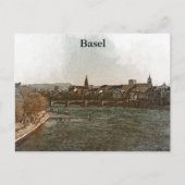 Bazel, Zwitserland Europe City Panorama Uitzicht Briefkaart (Voorkant)