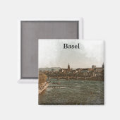 Bazel, Zwitserland Europe City Panorama Uitzicht Magneet (Voorkant / Achterkant)