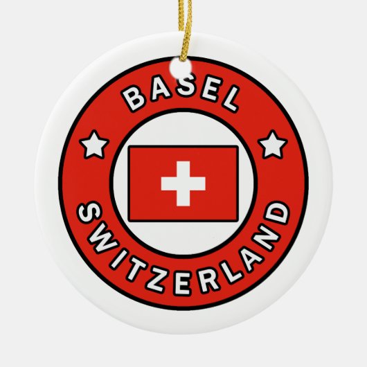 Bazel Zwitserland Keramisch Ornament (Voorkant)
