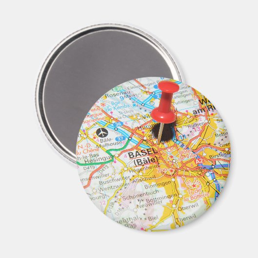 Bazel, Zwitserland Magneet (Voorkant / Achterkant)