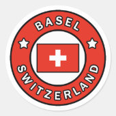 Bazel Zwitserland Ronde Sticker (Voorkant)