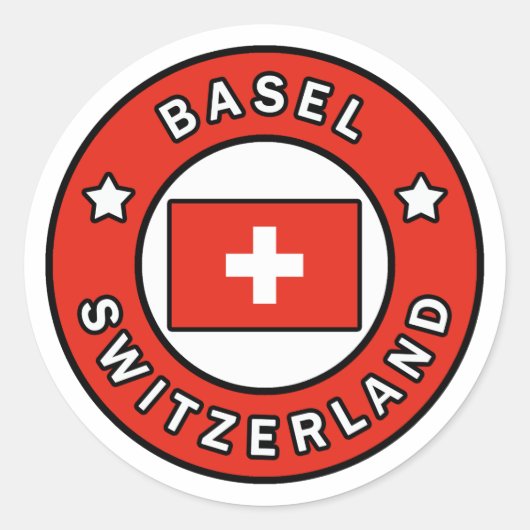 Bazel Zwitserland Ronde Sticker (Voorkant)