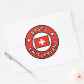 Bazel Zwitserland Ronde Sticker (Envelop)