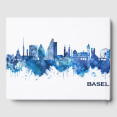 Bazel Zwitserland Skyline Blue Gastenboek (Achterkant)