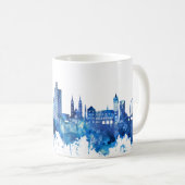 Bazel Zwitserland Skyline Blue Koffiemok (Voorkant rechts)