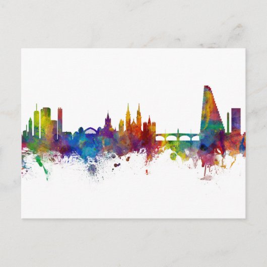 Bazel Zwitserland Skyline Briefkaart (Voorkant)