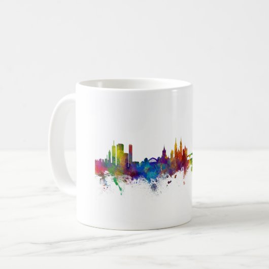 Bazel Zwitserland Skyline Koffiemok (Voorkant links)