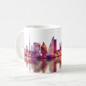 Bazel Zwitserland Skyline Koffiemok (Voorkant links)