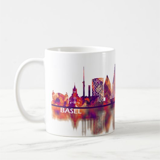 Bazel Zwitserland Skyline Koffiemok (Links)