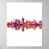 Bazel Zwitserland Skyline Poster (Voorkant)