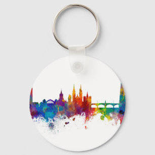 Bazel Zwitserland Skyline Sleutelhanger