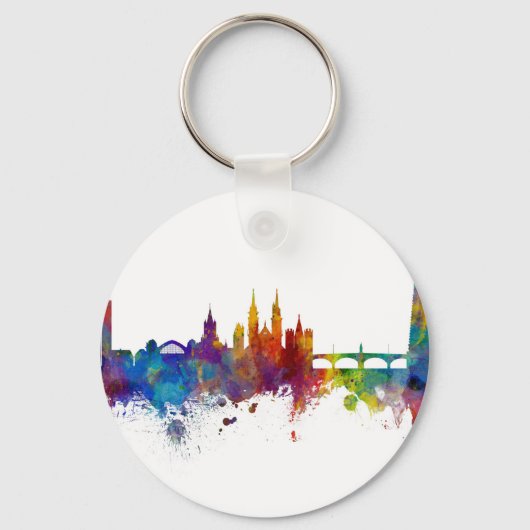 Bazel Zwitserland Skyline Sleutelhanger (Voorkant)