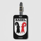 Bazel, Zwitserland | Zwitserse vuurwapenschild Bagagelabel (Voorkant (verticaal))