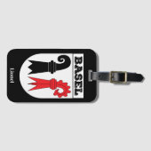 Bazel, Zwitserland | Zwitserse vuurwapenschild Bagagelabel (Voorkant (horizontaal))