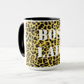 Bazen Dame Luipaardprint Mok (Voorkant links)