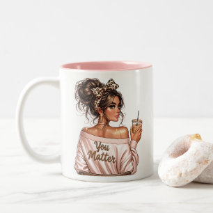 Bazen Dame Tweekleurige Koffiemok