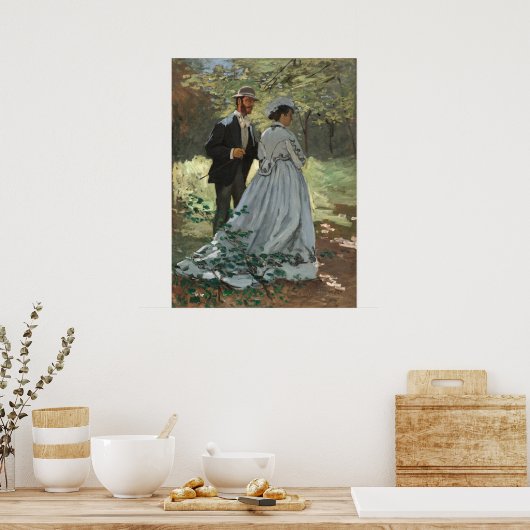 Bazille en Camille - Claude Monet Fine Art Poster (Keuken)