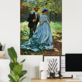 Bazille en Camille door Claude Monet Poster (Thuiskantoor)