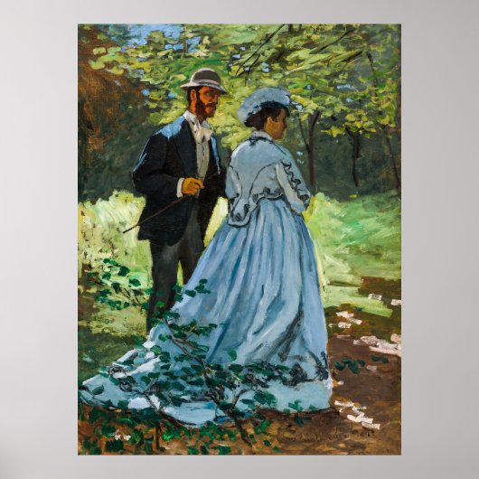 Bazille en Camille door Claude Monet Poster (Voorkant)