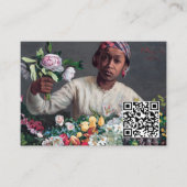 Bazille - jonge vrouw met volken - QR-code Visitekaartje (Voorkant)