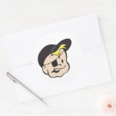Bazooka Joe Gum Head vinatge logo Ronde Sticker (Envelop)