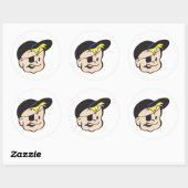 Bazooka Joe Gum Head vinatge logo Ronde Sticker (Vel)