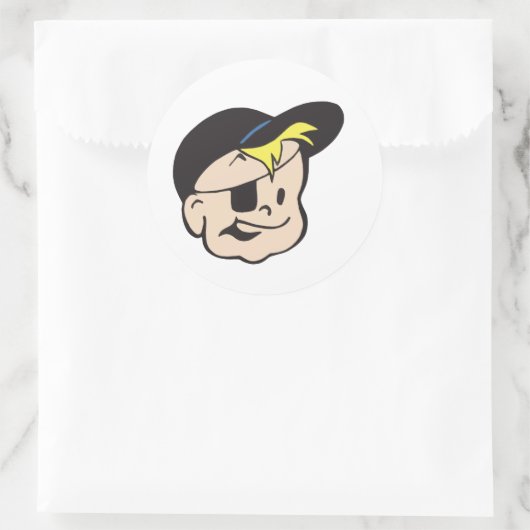 Bazooka Joe Gum Head vinatge logo Ronde Sticker (Tas)