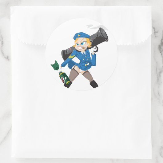 Bazooka Meisje Sticker (Tas)