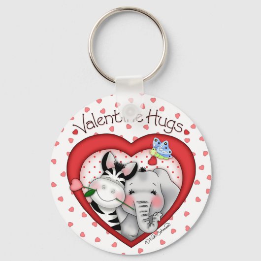BaZooples "Valentijn Hugs"-Sleutelhanger Sleutelhanger (Voorkant)